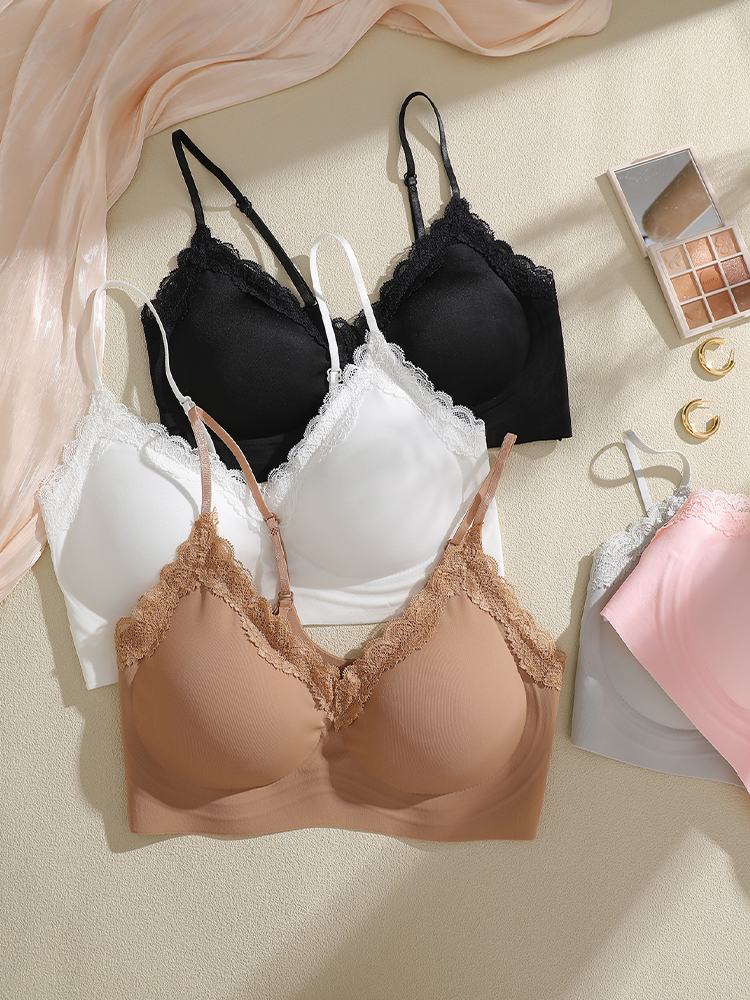 French Style Lace Bralette Fem - Bralette Wireless Soft incelemesi ve fiyatı