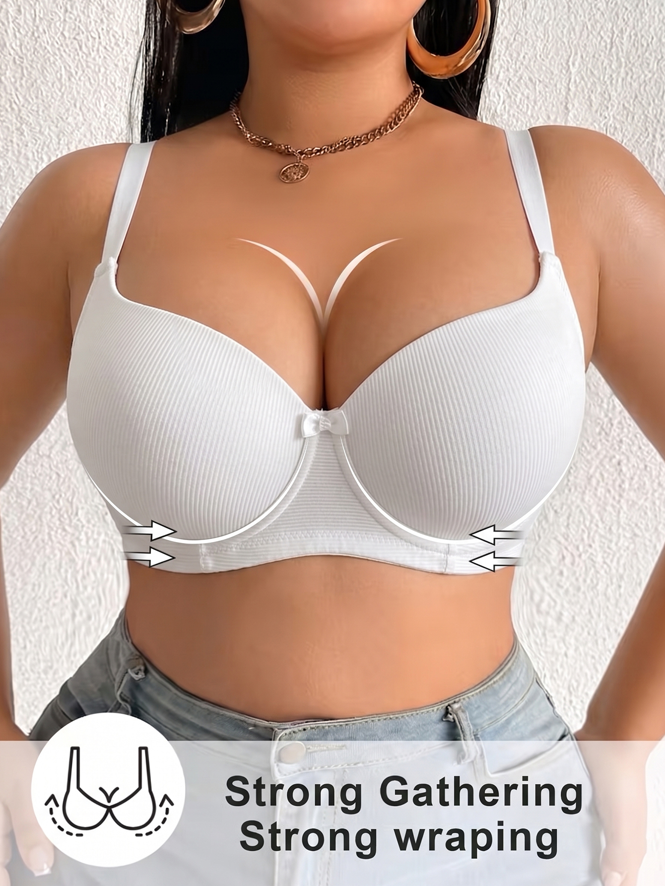 Plus Size Anti-Sagging Women B - Push Up Bra Padded incelemesi ve fiyatı