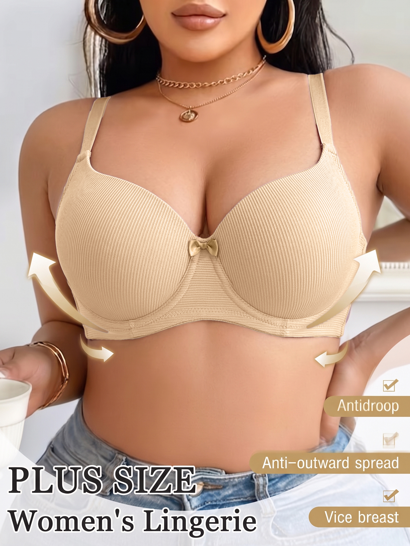 Plus Size Anti-Sagging Women B - Push Up Bra Padded incelemesi ve fiyatı