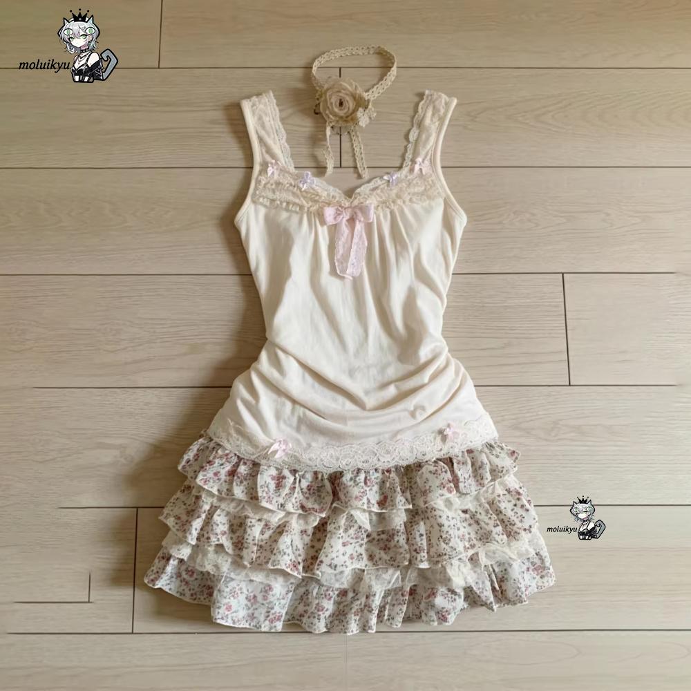 Women Y2K 2Pcs Outfit Set Lace - Cami Top Lace incelemesi ve fiyatı