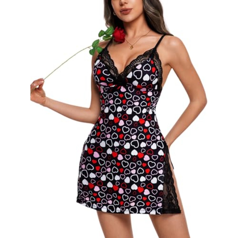 Night Gowns for Women V Neck L - Babydoll Chemise Night incelemesi ve fiyatı