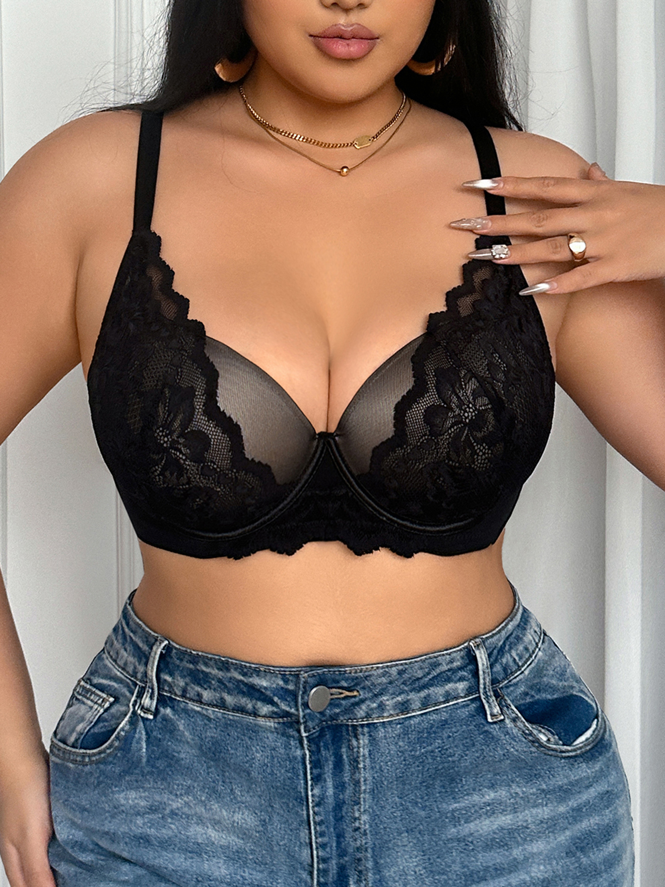 Wide Strap Plus Size Women Bra - Push Up Bra Padded incelemesi ve fiyatı
