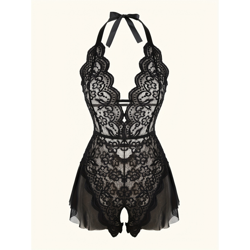 Charming Lace Mesh Teddy, Scal - Lace Teddy Lingerie incelemesi ve fiyatı