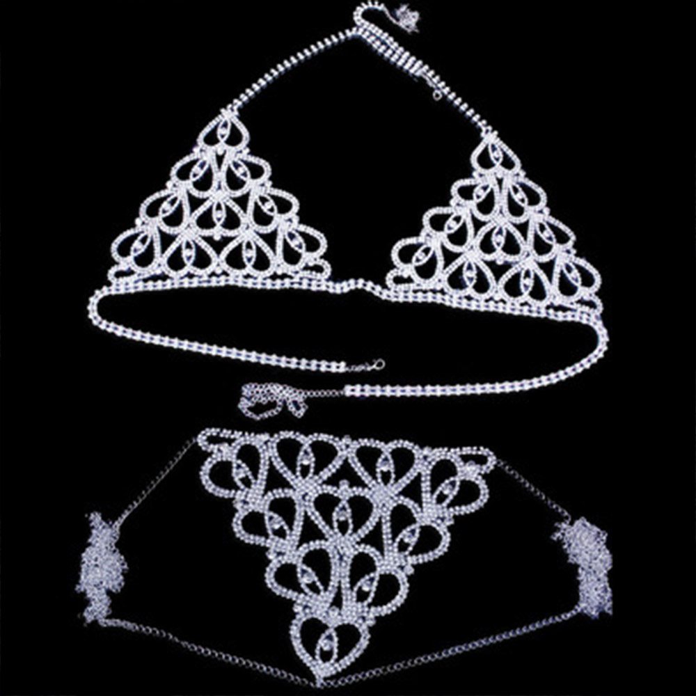 Fashion Rhinestone Heart Bra T - Thong Bikini Women incelemesi ve fiyatı