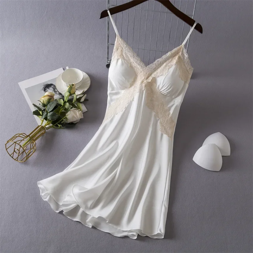 Women's Sexy Lingerie Satin Ni - Babydoll Chemise Night incelemesi ve fiyatı