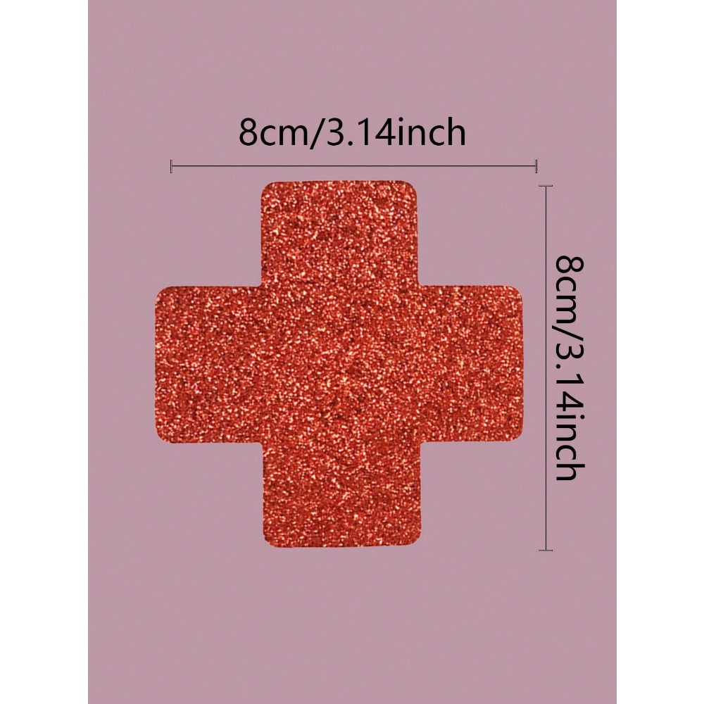 8pcs Glitter Cross Nipple Past - Nipple Cover Pasties incelemesi ve fiyatı