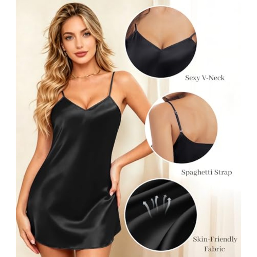 ETOSELL Womens Satin Nightgown - Babydoll Chemise Night incelemesi ve fiyatı