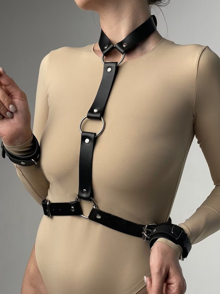 Women's Sexy Leather Harness B - Garter Belt Set incelemesi ve fiyatı