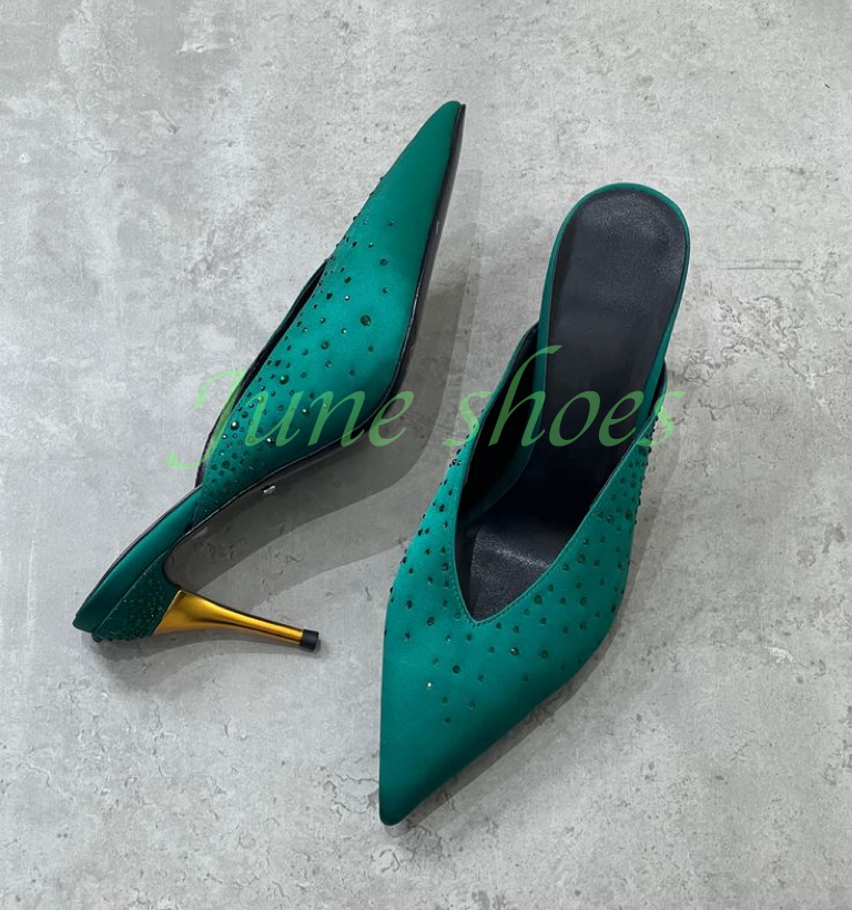 Lady Satin Dark Green Sequins  - Slip Dress Satin incelemesi ve fiyatı