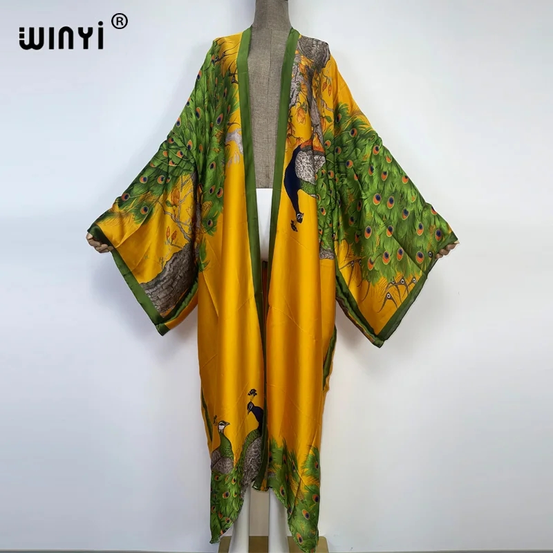 WINYI 2024 Summer Women Cardig - Robe Silk Women incelemesi ve fiyatı