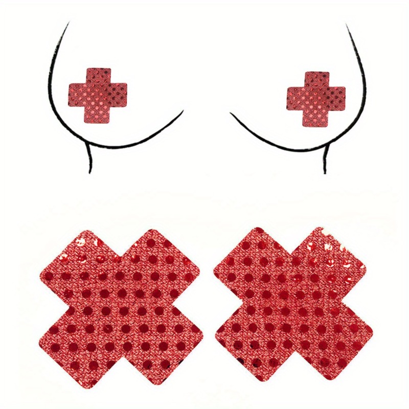 Red Cross Design Nipple Covers - Nipple Cover Pasties incelemesi ve fiyatı