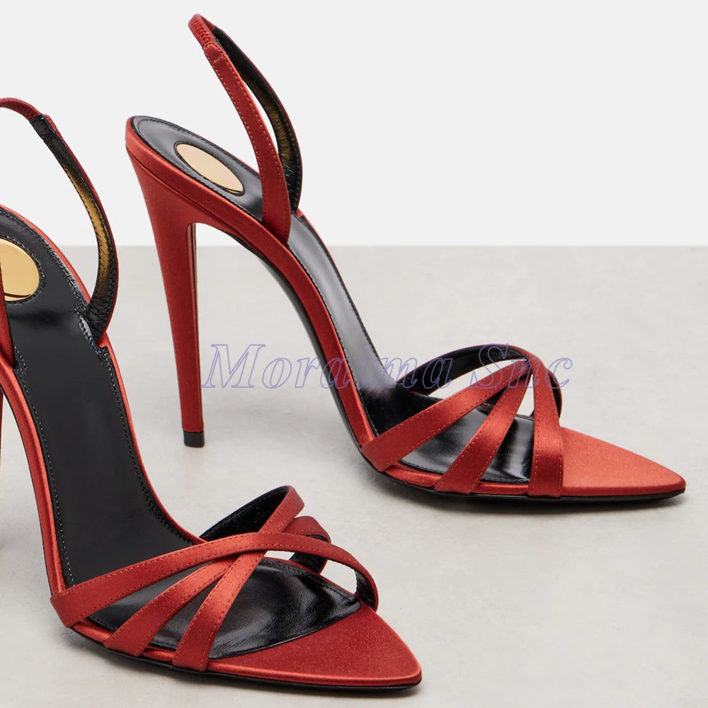 Satin Pointed Toe Cross Strap  - Slip Dress Satin incelemesi ve fiyatı