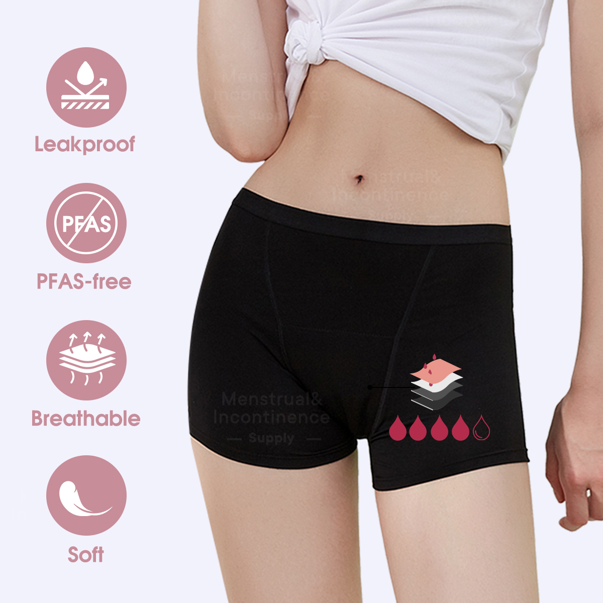 Bamboo Fiber Period Underwear  - Boyshort Underwear incelemesi ve fiyatı