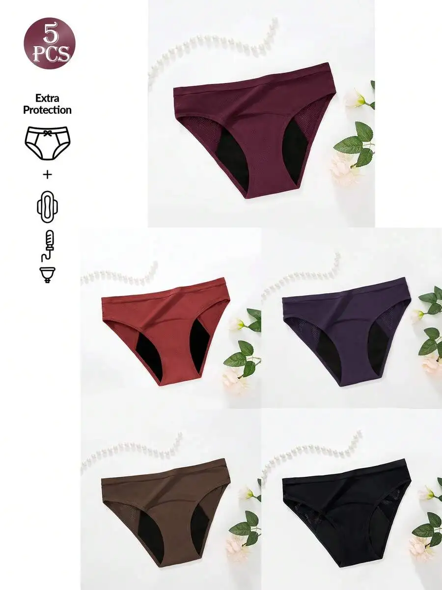 5 Pcs Women Solid Color Absorb - Period Panty Absorbent incelemesi ve fiyatı