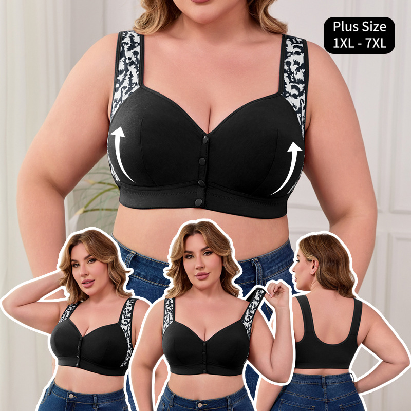 XL-7XL Plus Size Front Buckle  - Seamless Underwear Women incelemesi ve fiyatı